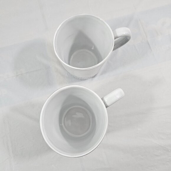 Anthropologie Ronaldo 14 Oz White Glazed Clay Coffee Tea Mug Cup – Set of 2 - Picture 15 of 16
